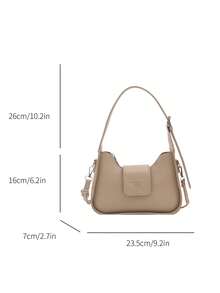 2026 New Minimalist French Style Handbag, Niche Underarm Bag, Fashionable Commuter Bag, Elegant Shoulder Bag - Khaki - View 5