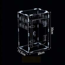 1个亚克力爬行动物宠物盒，蜘蛛蜥蜴蛇类饲养箱，小型透明饲养箱，方便观察爬行动物，也可作为礼物赠送 - 透明色 - 查看 11