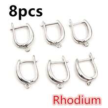 8pcs 19x13mm Brass Metal French Earring Hooks Clips Open Loop DIY Earring Clips Clasp Craft Jewelry Making Accessories Findings - Earrings Clips - View 13