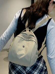 女士防盗多隔层休闲尼龙背包；多功能时尚日常包；多口袋轻便旅行包；大容量简约学生背包；便捷通勤包，适合学生、护士、教师、商务人士、旅行、通勤、购物、办公、约会、徒步、训练、工作、生日礼物、节日礼物 - 彩色 - 查看 9