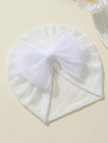 4件套婴儿蕾丝蝴蝶结透气甜美公主风头饰，适合洗礼、生日派对和春夏穿着 - 彩色 - 查看 4