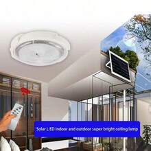 Solar Powered Ceiling Light, Wireless Indoor Solar Lamp For Home Use - Solar Ceiling Light - Large - View 4