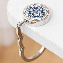 1pc Vintage Blue & White Ceramic Wall Hook - Elegant Desktop Decor, Floral Design, Compact Ceramic Bag Hanger, Suitable For Home, Office Or Gifts, Office Decoration | Floral Pattern Holder - Multicolor - View 15