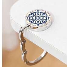 1pc Vintage Blue & White Ceramic Wall Hook - Elegant Desktop Decor, Floral Design, Compact Ceramic Bag Hanger, Suitable For Home, Office Or Gifts, Office Decoration | Floral Pattern Holder - Multicolor - View 14
