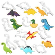 10pcs Dinosaur Stainless Steel Cookie Cutter Set: T-Rex, Pterodactyl, Triceratops, Jurassic Baking Mold Set - Dinosaur 10-piece Set - View 7