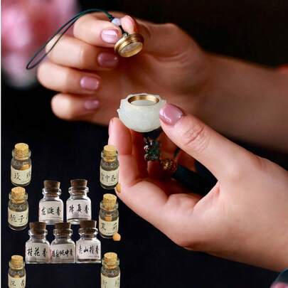 Mặt dây chuyền đèn lồng hoa sen xông tinh dầu - Vòng cổ phát sáng trong bóng tối có mùi thơm, phụ kiện trang trí xe hơi, túi xách, móc khóa, quà tặng may mắn kiểu Trung Quốc cho nam nữ, túi thơm phát sáng hình đèn lồng, vòng cổ khuếch tán tinh dầu, bùa phát sáng trong bóng tối cho túi xách, móc khóa, điện thoại, xe hơi, đồ trang trí treo, trang sức kiểu Trung Quốc cổ đại, quà tặng may mắn cho nam nữ, sinh nhật, Giáng sinh, Lễ tình nhân