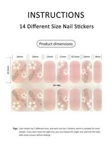 防水自粘美甲贴纸套装，新款设计，适合秋冬季美甲DIY - 淺粉色 - 查看 4