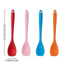 [2/4 Packs]Silicone Spatula Spoon Set, Heat Resistant Rubber Spoonula, Seamless Non-Stick Flexible Scrapers For Baking/Cooking Mixing Tool, Dishwasher Kitchen Utensils, (Red/Pink/Orange/Blue) - Red - View 11
