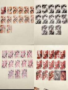 古典中式扑克牌，风水鲤鱼图案，寓意繁荣昌盛，适合家庭游戏和娱乐，蛋形收藏扑克牌 - 彩色 - 查看 8