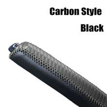 Funda Protectora de Cuero para Freno de Mano de Coche, Accesorios para Interior de Automóvil BNN5 - Estilo carbono NEGRO - Ver 12