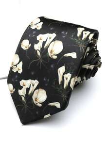 1 pieza Corbata informal impresa hecha a mano y unisex, adecuada para la calle, el uso diario, fiestas y como regalo - Multicolor - Ver 2