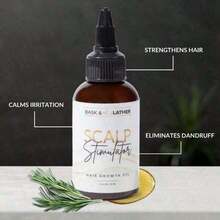 BASK AND LATHER Scalp Stimulator - Lightweight Rosemary & Mint Blend For Thicker, Fuller Hair, Alopecia Support & Hair Regrowth - 1瓶 - 查看 3