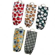 1pc 6*18*37cm Fabric Storage Bag, Kitchen Trash Bag, Wall-Mounted Plastic Bag Holder, Office/Home/Car Use - View 8