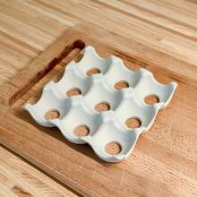 Creative Egg Storage Box, Egg Rack, Egg Holder, Tableware, Egg Tray - White - View 3