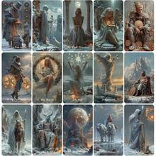 78pcs Complete Winter Tarot Cards | Knight-Waite Tarot Deck Theme | Premium Holographic Iridescent Edged Cards | Includes Guidebook | Divination Tool For Spiritual Healing And Witchcraft - Tarot - Winter - View 9