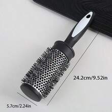 1pc Women's Black Hair Styling Nylon Bristle Curling Roller Brush With Heat-Resistant Aluminum Tube & Bangs Styling Tool, Easy To Create Curls At Home Beauty Home Hair Accessories - Multicolor - View 11