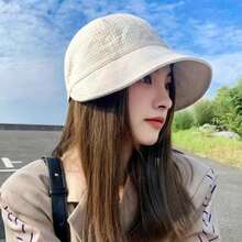 新款时尚休闲百搭华夫格渔夫帽，女士春夏遮阳帽，时尚防晒 - 華夫格 - 查看 3