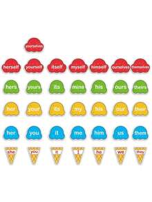 hoojojo 29 thẻ ghép đại từ hình kem cho trẻ em, trò chơi học ngữ pháp tiếng Anh ép nhựa, dụng cụ hỗ trợ giảng dạy, hoạt động tương tác trong lớp học, đồ dùng văn phòng phẩm giáo dục, công cụ học tập cho giáo viên mùa tựu trường. - Nhiều màu - Xem 8