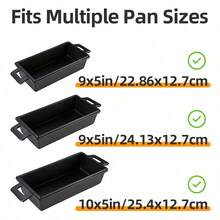 1/2pcs Silicone Baking Mat With Long Handle For Easy Transfer, Reusable Silicone Baking Pad, Baking Tray Liner, Bread Sling For Loaf Pan, Dough Transfer Pad Parchment Paper Alternative, Fits 9x5, 9.5x5 And 10x5 Inch Bread Baking Pans - Multicolor - View 9