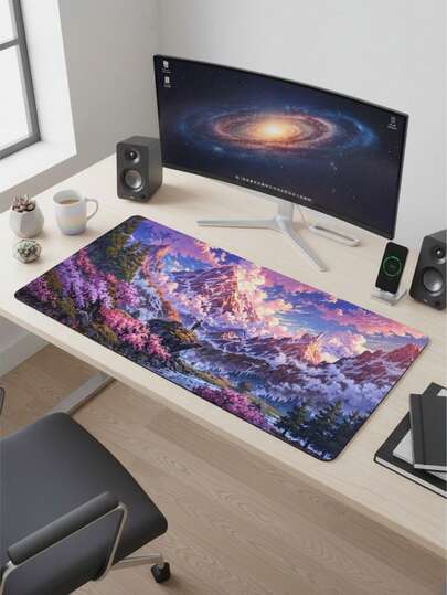 Large Size Mouse Pad, Waterproof Non-Slip Smooth Fabric Surface, Landscape Painting Style Scenery Pattern, Also Suitable As Keyboard Pad, Desk Mat Or Book Stand, Fit For Gamers, Office And Dorm Use, Compatible With Mouse And Trackball, Great Gift For Gamers, Electronics > Computer & Office > Mouse Pads & Wrist Rests > Mouse Pads