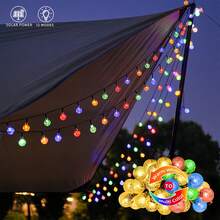 20/50/100 Luces solares de burbujas LED, 8 modos, decoración impermeable para exteriores para árboles, cercas, porches, Halloween y días festivos - luz de color - Ver 6