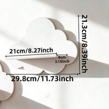 Estantería de pared con forma de nube, estilo nórdico, estante flotante decorativo y práctico para la habitación - Nubes blancas - Ver 13