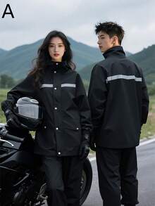 时尚雨衣，男女通用雨衣，耐磨雨衣，全身雨衣套装，雨衣雨裤套装，耐磨雨衣，防水防风雨衣，男女通用雨衣，雨披，耐磨防暴雨衣，多功能雨衣，适合户外活动，如骑行、旅行、登山、露营、徒步、骑马、钓鱼等。 - 套裝 - 查看 3