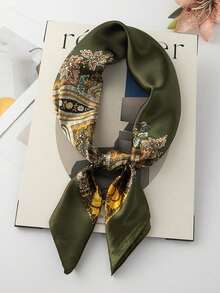 1pc Women's Paisley & Cashew Pattern Woven Printed Scarf, Fashion Headscarf, Suitable For Travel, Evening Party - Multicolor - View 3