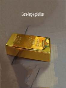 中空金條複製品，適合作為裝飾道具，節慶金條，風水財富裝飾，吉祥護身符，寶藏儲存，財富與好運吸引器。適合居家與辦公室攝影，生日禮物與喬遷禮品。 - 彩色 - 查看 11