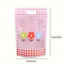 50pcs Upright Snack Bags With Transparent Window, Reusable Ziplock Food Packaging Bags Suitable For Cookies And Desserts - Multicolor - View 5