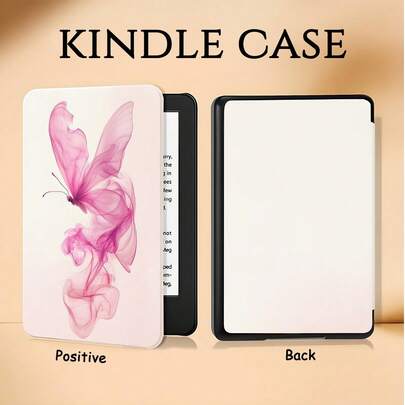 Kindle Reader Protective Case, Ink Butterfly Pattern, Double-Sided Printing, Compatible With Kindle Paperwhite 5th/6th/7th, Paperwhite 10th/11th/12th, Kindle (Colorsoft)/10th/11th/12th And Other Popular Models, Kindle Case/Kindle Accessories