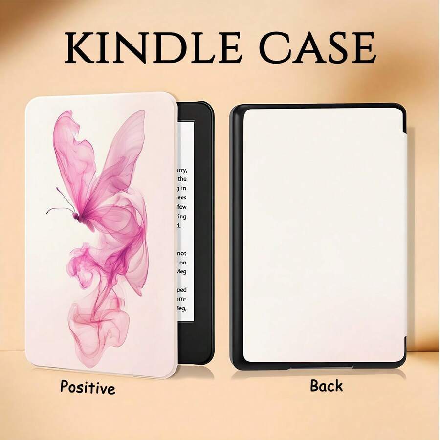 Kindle 阅读器保护套,墨水蝴蝶图案,双面印刷,兼容 Kindle Paperwhite 5/6/7 代、Paperwhite 10/11/12 代、Kindle (Colorsoft) 10/11/12 代及其他热门型号,Kindle 保护套/Kindle 配件 - 彩色 - 查看 1