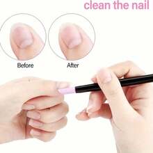 Nail Art Quartz Cuticle Pusher & Nail Buffer – Cuticle & Dead Skin Remover, Nail Surface Smoothing & Prep Tool For Manicure Care - Black - View 1