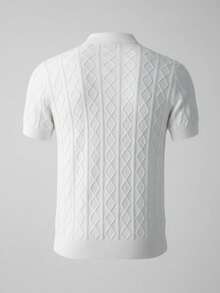GRDR Men's Summer Knit Polo Shirt, Suitable For Outdoor Activities, Essential For Fashionable Outfits - White - View 3