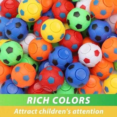 1set/10pcs New And Popular High-Value Soccer Finger Spinning Toys With Diverse Colors And Styles, Finger Decompression Toys, Game Decorations, Birthday Party Decorations, Small Gifts, Small Surprises, And Gifts For Family And FriendsNew Year's Gift, Valentine's Day Gift, Easter Gift