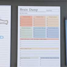 1pc Brain Dump Tear-Off To-Do List Notebook | A5 Daily Planner Diary, High-Performance Planner, Minimalist Notebook Planning Tool, With Date Planning Pages, Smooth Paper - Multicolor - View 6