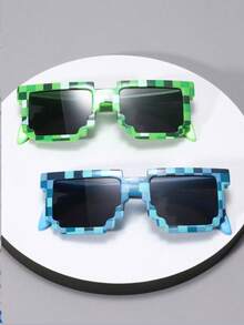 2 pares de gafas de moda para niños con combinación de mosaico - Multicolor - Ver 7