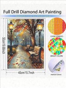 街景风景钻石画 古风全圆方钻马赛克钻石手工礼品 卧室装饰 - 圓鑽 - 查看 4