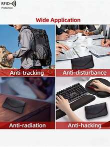 RFID Signal Blocking Bag, Car Key Fob Protector, Anti-Theft Anti-Loss Key Holder, Mobile Phone Signal Shielding, Anti-Tracking Anti-Hacking, Credit Card Anti-Skimming - Black - View 8