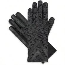 Isotoner Womens Spandex Touchscreen Cold Weather Gloves With Warm Fleece Lining And Details - Cỡ lớn-Rất lớn + Màu đen nhám - Smartdri - Xem 3