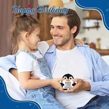 1pc Handmade Crochet Penguin Birthday Gift For Dad, Interesting "I Love You" Mini Gift For Father And Stepfather - Multicolor - View 6