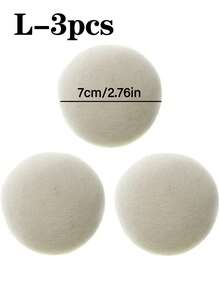 3pcs Solid Laundry Ball, Premium Natural Wool Dryer Balls - Replace Dryer Sheets & Fabric Softener - Laundry Balls For Dryer Dryer Sheets Clothes Anti-Static Laundry Wool Drying Balls, Reusable Softener, Wool Drying Balls, Washing Machine Accessories - White - View 15