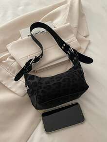 Túi xách đeo vai bằng da có khóa kéo, thiết kế retro kiểu châu Âu và Mỹ dành cho giới trẻ sành điệu. - màu đen - Xem 3