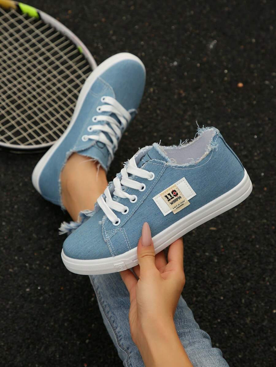 Women's Flat Breathable Casual Shoes, Fashion Sneakers For All Seasons - Blue - View 1