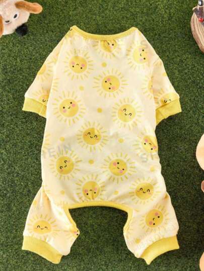 Pijamas lindos para mascotas adecuados para perros y gatos pequeños a medianos - Pijamas suaves, transpirables y duraderos con diseños de dibujos animados divertidos - Ropa para mascotas cómoda para las 4 estaciones | Mono de mascota tipo Mono | Ropa duradera para mascotas, pijamas para perros