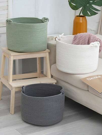 سلة غسيل مصنوعة يدويًا بأزرار مباركة، سلة تخزين كبيرة متعددة الأغراض بشكل دائري، مناسبة لتخزين الملابس القذرة والبطانيات والوسائد والألعاب والأغراض المتنوعة والأحذية، قابلة للاستخدام في غرفة النوم وغرفة الغسيل والممر والحمام (قد تحدث اختلافات في اللون بسبب الدفعات المختلفة)، هدايا عيد الأم