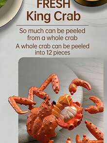 Disassemblable Lobster/King Crab/Turkey/Fish Model, Allows Children To Identify Food's Internal Structure, Crab Legs Make Crisp Sounds When Broken, Suitable For Teenagers And Children, Simulated Kitchen Toy Set, Educational Toy To Identify Food, Can Also Be Used As Decor For Boys And Girls - Multicolor - View 7