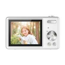 4K Digital Camera, 16X Optical Zoom, 2.4" HD Screen, Pixel Video, Creative Compact Digital Camera, CCD Sensor, Suitable For Beginners, Teens And Adults, Free DIY Crystal Sticker - Q12 White + Crystal Sticker - View 4