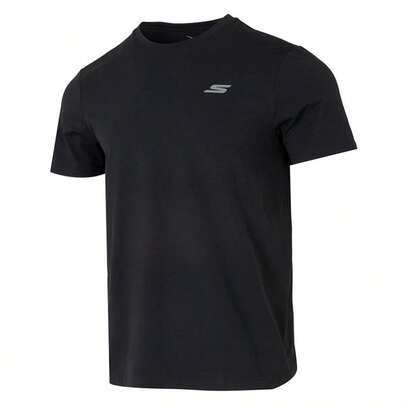 Skechers 中性針織短袖T恤衫男士女士T卹 2026舒適日常戶外運動休閒短袖T卹 P226U032-03K8