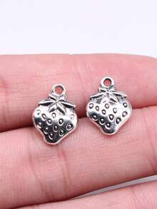 12 piezas/set Colgante DIY fresa - Ancient Silver - Ver 4